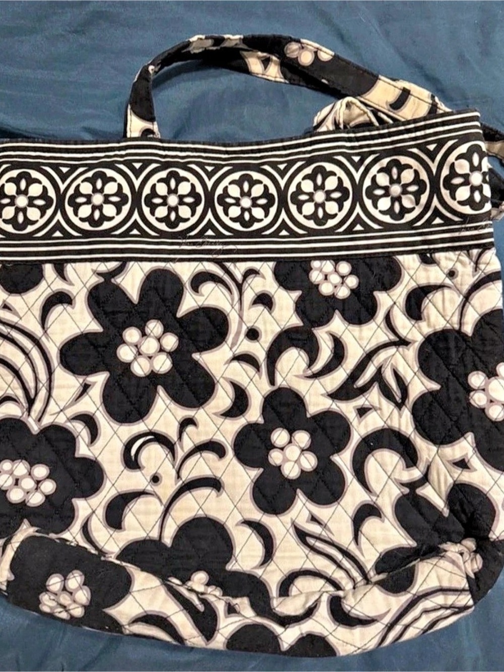 Vera Bradley Night and Day Toggle Tote Bag Black & White